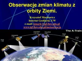 obserwacje zmian klimatu z orbity ziemi