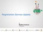 Registration Service Update - slide 1