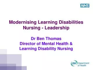 Government, national policy and learning disabilities