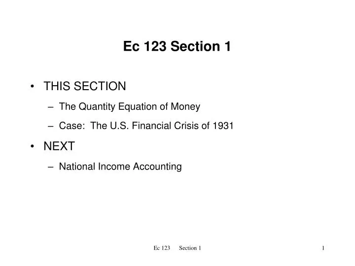 ec 123 section 1