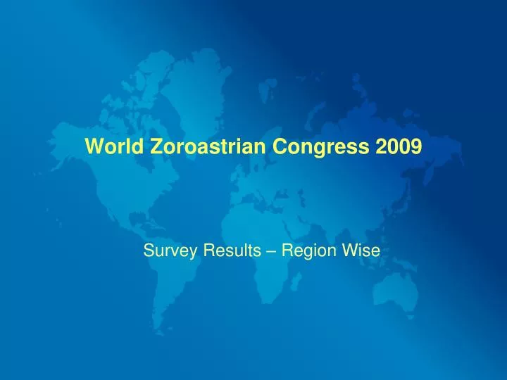 world zoroastrian congress 2009