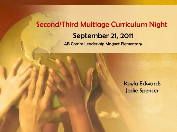second third multiage curriculum night