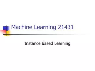 Machine Learning 21431