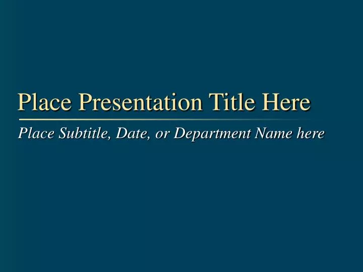 place presentation title here