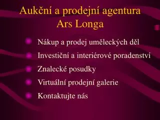 auk n a prodejn agentura ars longa
