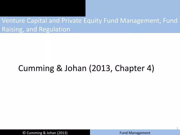 venture capital and private equity fund management fund raising and regulation