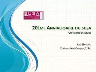 20 me anniversaire du susa universit de mons