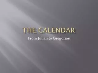 The Calendar