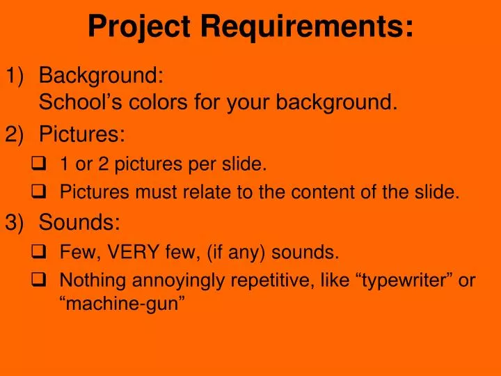 project requirements