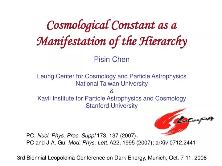 cosmological constant as a manifestation of the hierarchy