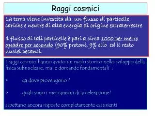raggi cosmici