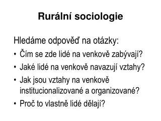 rur ln sociologie