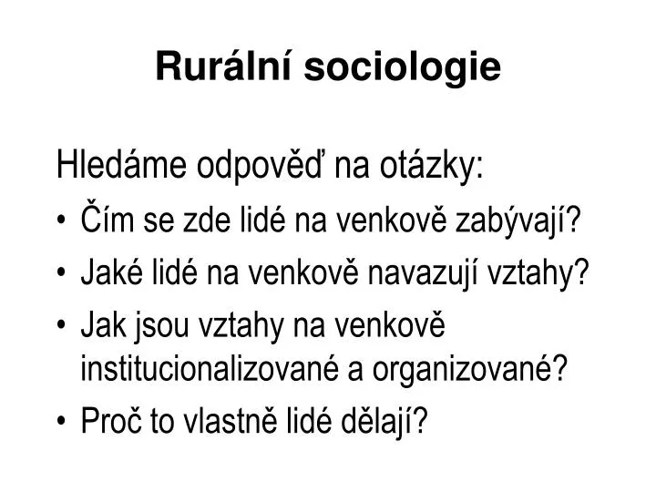 rur ln sociologie