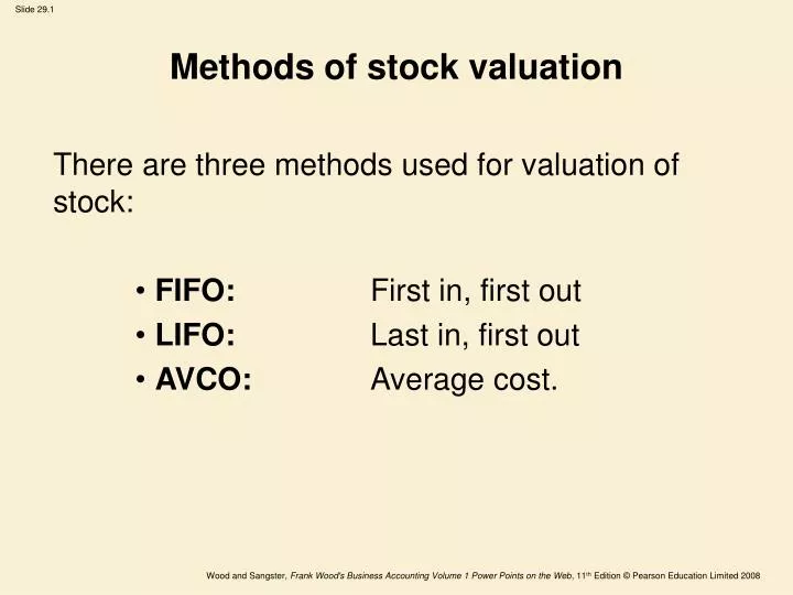 methods of stock valuation