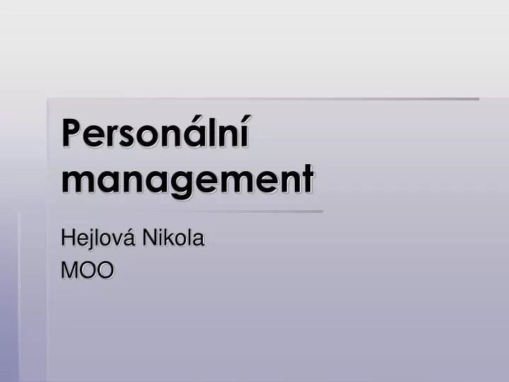 person ln management