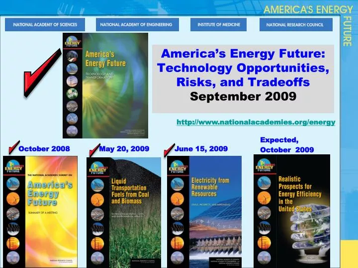 america s energy future technology opportunities risks and tradeoffs september 2009