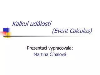 kalkul ud lost event calculus