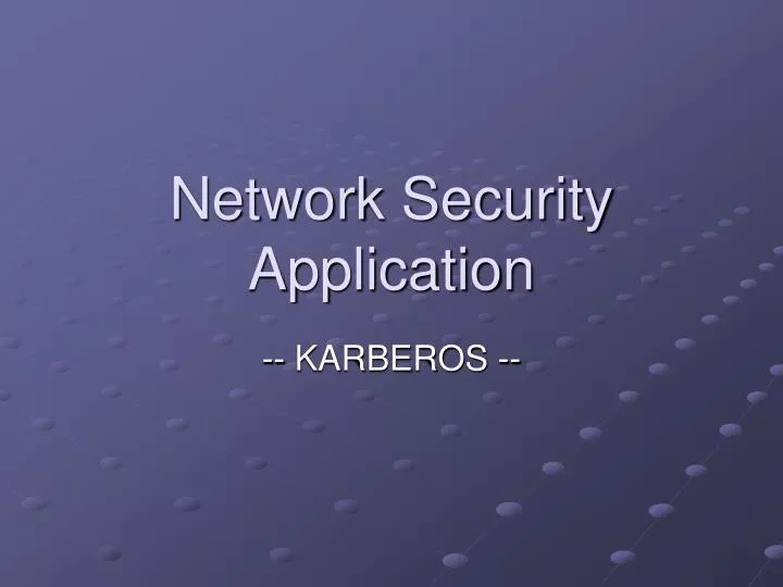 network security application