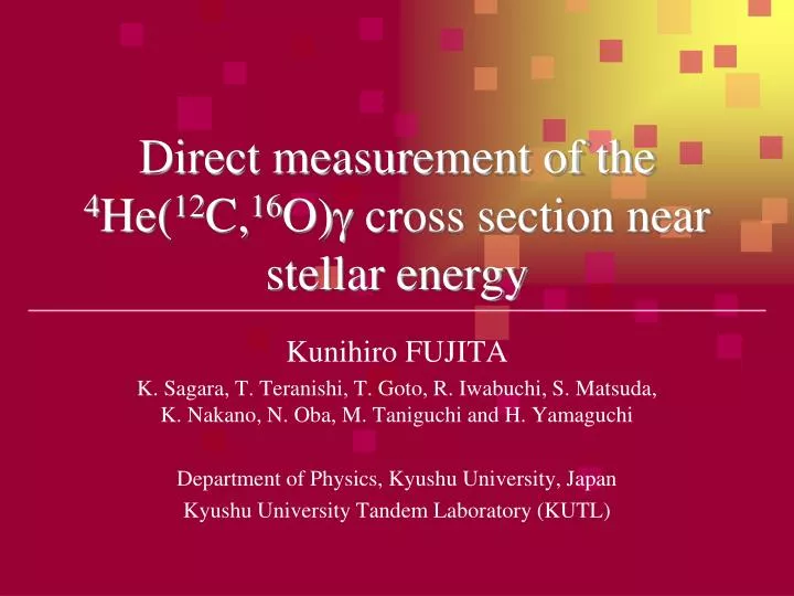 direct measurement of the 4 he 12 c 16 o g cross section near stellar energy