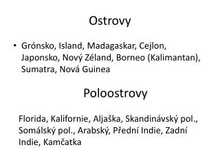 ostrovy