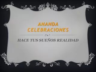 ananda celebraciones