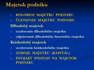 majetok podniku
