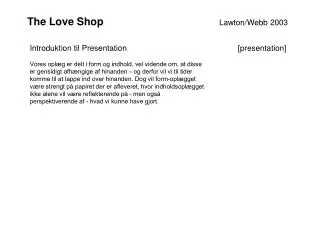 introduktion til presentation presentation