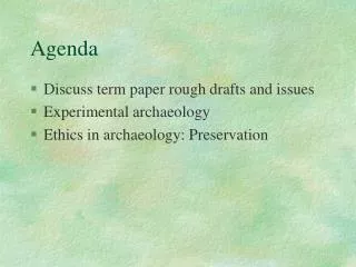 Agenda