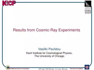 Results from Cosmic-Ray Experiments