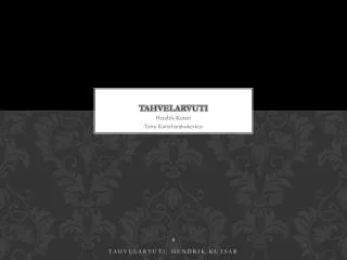 tahvelarvuti