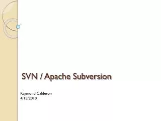SVN / Apache Subversion