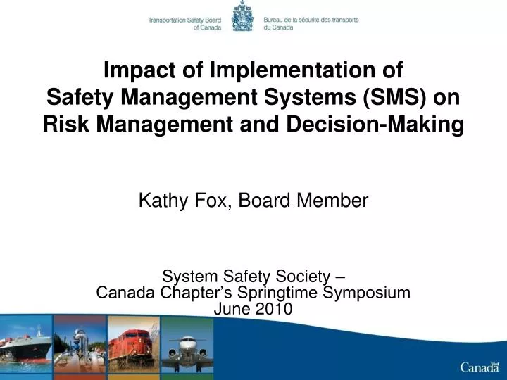 impact of implementation of safety management systems sms on risk management and decision making