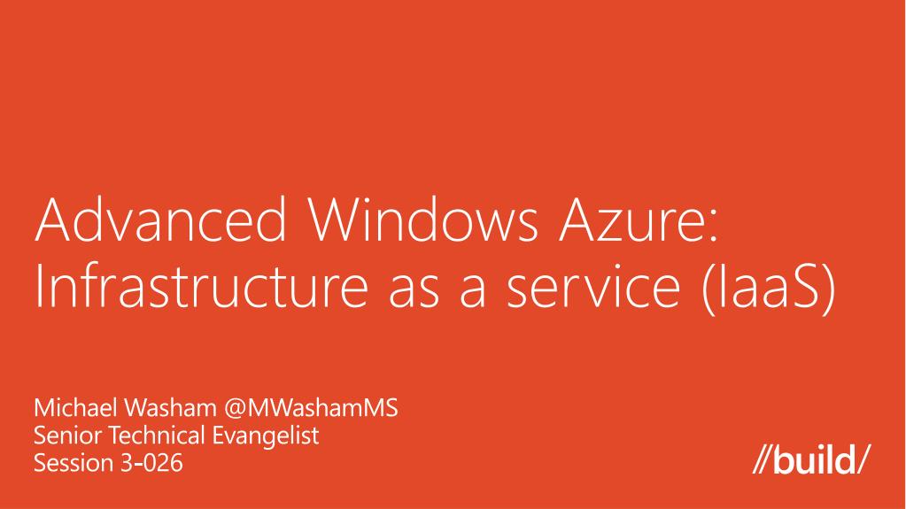 PPT Advanced Windows Azure Infrastructure as a service ( IaaS