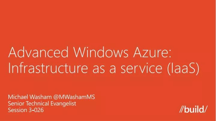 advanced windows azure infrastructure as a service iaas