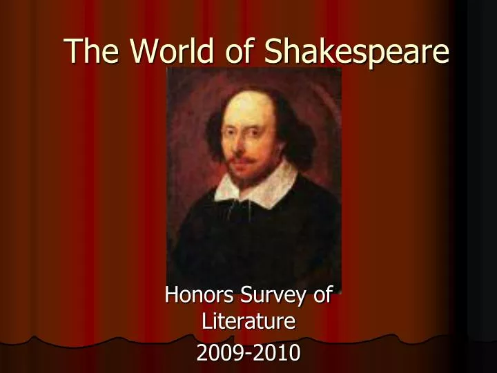 the world of shakespeare