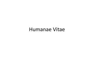 humanae vitae