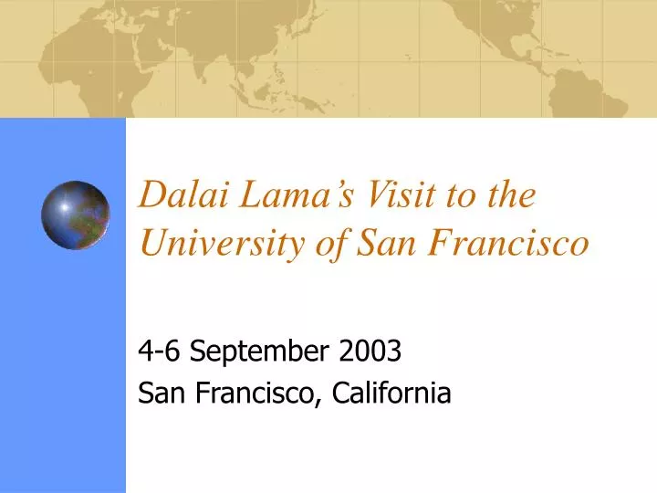 dalai lama s visit to the university of san francisco