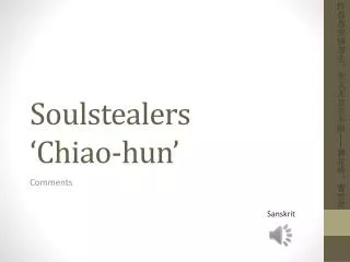 soulstealers chiao hun