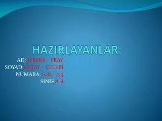 hazirlayanlar