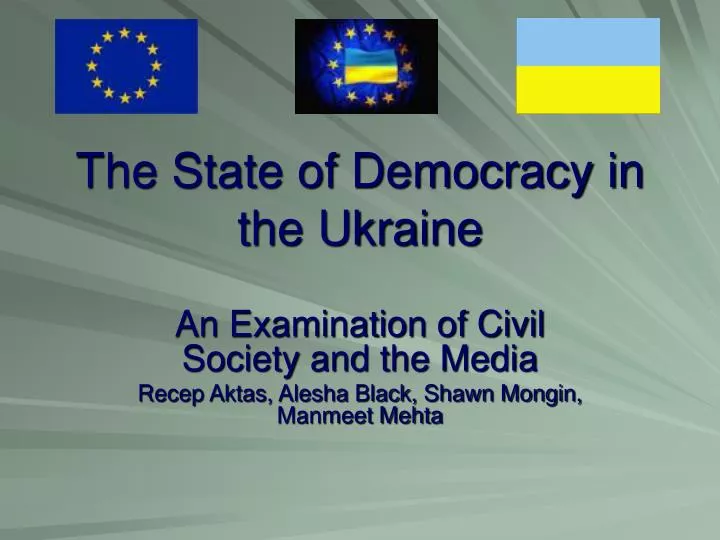 the state of democracy in the ukraine