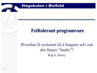 feiltolerant programvare
