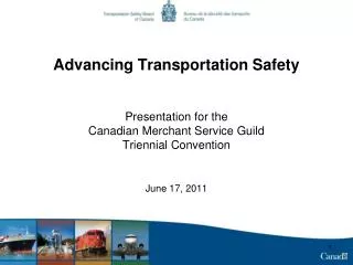 Advancing Transportation Safety