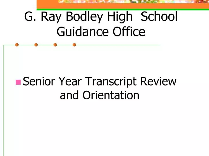 g ray bodley high school guidance office