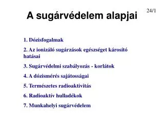 a sug rv delem alapjai