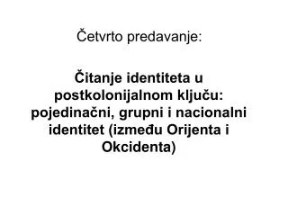 etvrto predavanje