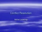 Conflict Resolution - slide 1