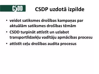 csdp uzdot izpilde