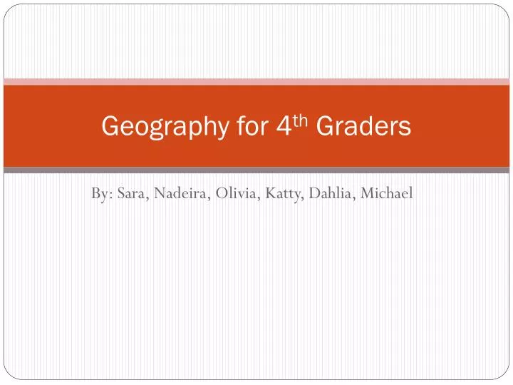 geography for 4 th graders