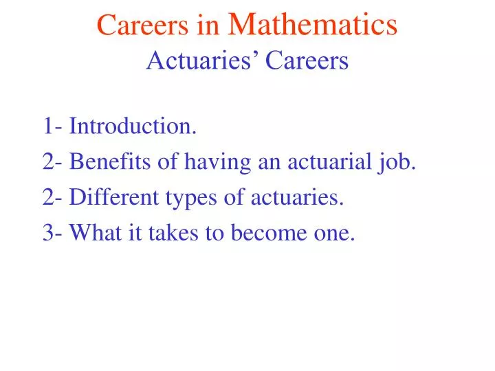 careers in mathematics actuaries careers