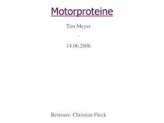 motorproteine